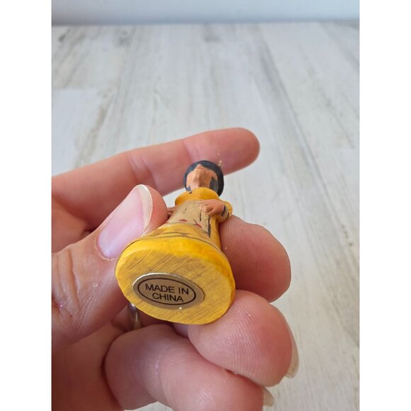 Dept 56 polliwoggs witch mini ornament Halloween shabby chic vintage tree - Picture 7 of 7